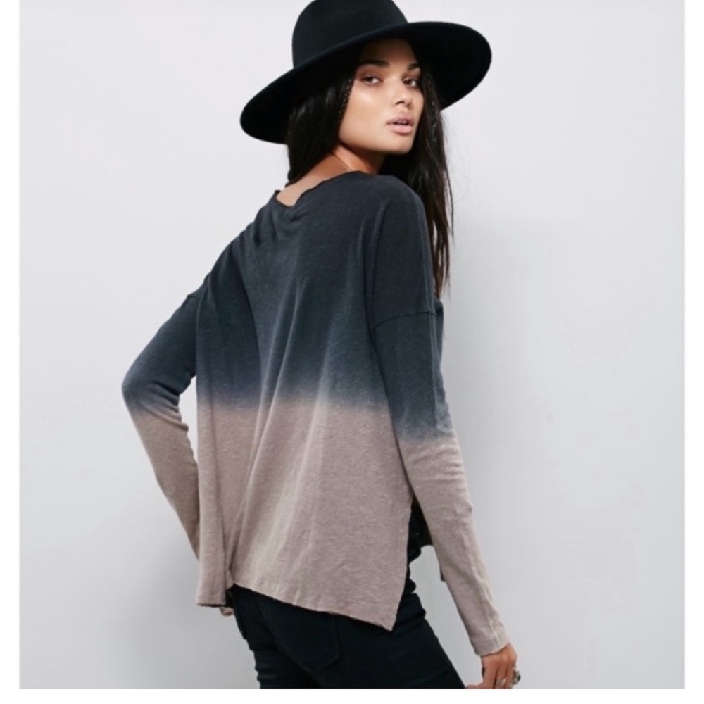 We The Free Blue and Gray Ombre Shirt Size Small